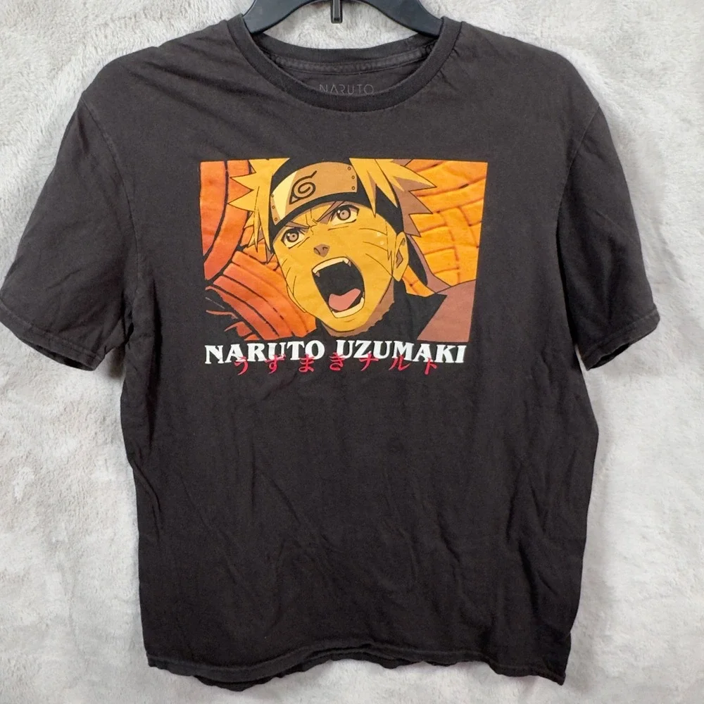 Naruto Shippuden Uzumaki Graphic T Shirt Anime Manga Japanese Black Size L‎